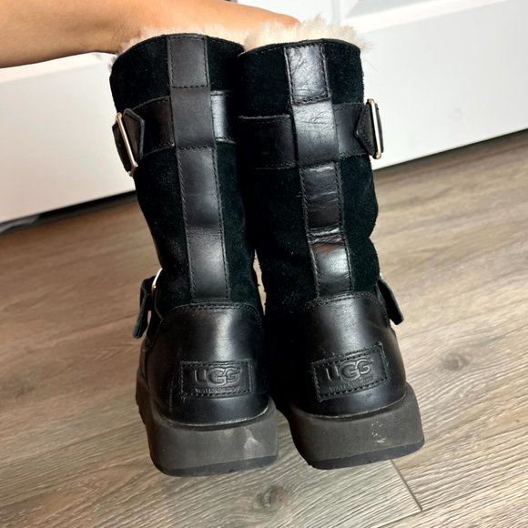 Ugg Shoes Ugg Breida Waterproof Boots size 6 Black - Picture 4 of 8